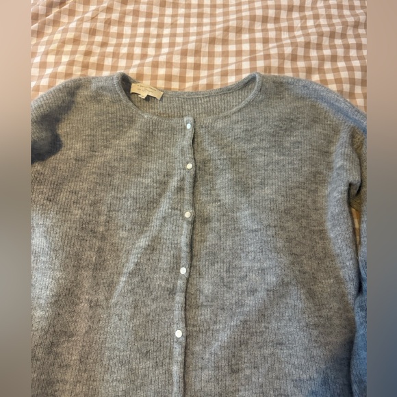 Sezane gaspard light grey cardigan size medium - Picture 3 of 5
